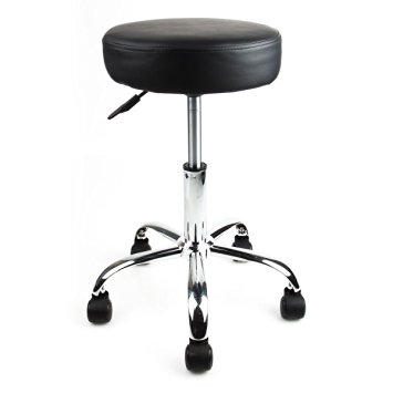 Apontus Salon Stool Chair Flat, Black
