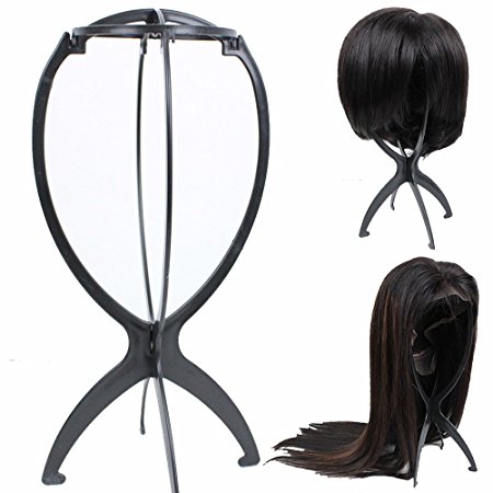 TopFeeling New Plastic Folding Stable Durable Wig Hair Head Hat Cap Display Holder Stand Tool Wig Stand