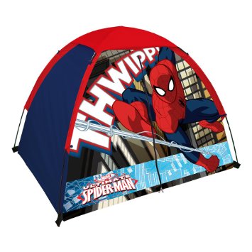 Spiderman Kid's 2 Pole Dome Tent with Zip T Doors, 4x3-Feet/36-Inch