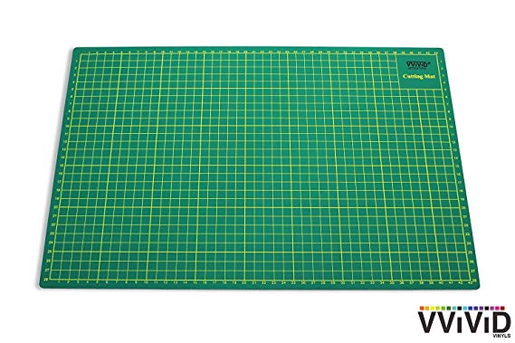 VViViD Reversible Self-Healing Gridded Ruled Green Cutting Mat for Siser, ORACAL, Craft Cutting