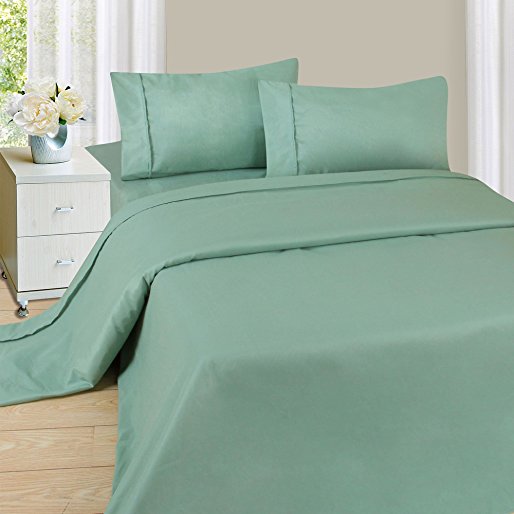 Lavish Home 1200 4-Piece Sheet Set, King, Sage