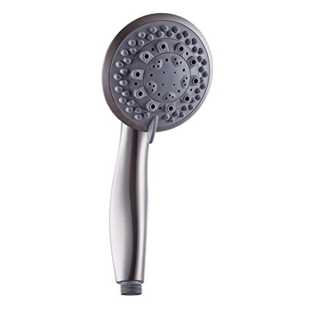 KES 7 Function Handheld Shower Head Massage Replacement Showerhead High Pressure for Shower System Universal Part 1/2-Inch IPS, Brushed Nickel, P700-2