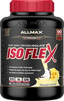 ALLMAX Nutrition Isoflex Whey Protein Isolate, Pineapple Coconut, 5 lbs