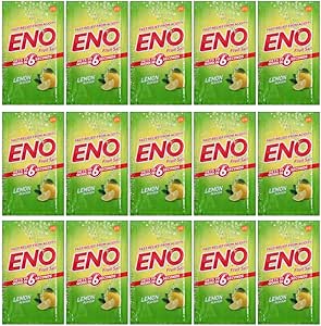 15 X Eno Fruit Salt Antacid Instant Acidity Relief Lemon (Lime) Flavour 5g X 15 Sachet by Eno