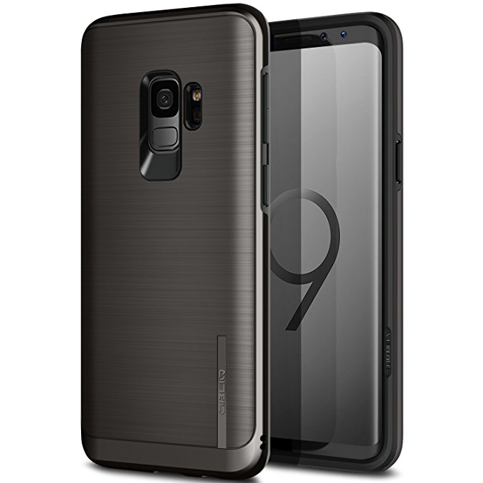 Obliq Galaxy S9 Case, [SLIM META], Slim Dual Layered Case, Inner TPU with Outer PC with a Metallic Brushed Finish and Anti-Shock Technology for the Samsung Galaxy S9 (2018) (Titanium Black)