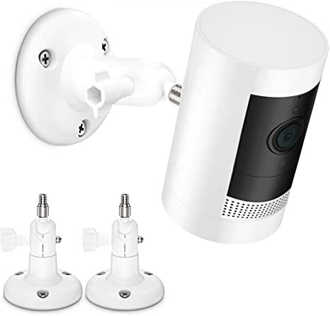 360 Degree Adjustable Mount for Stick Up Cam/Indoor Cam/Battery Cam,TIUIHU Stable Outdoor Ceiling Bracket Mounting Kit for Plug-in HD Security Camera (White)