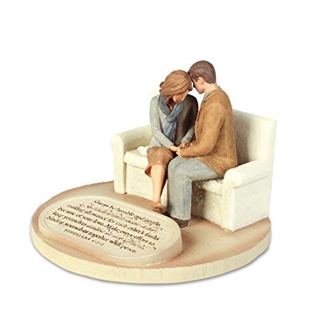 Lighthouse Christian Products Devoted Praying Couple Sculpture, 6 x 6 x 4 1/2"