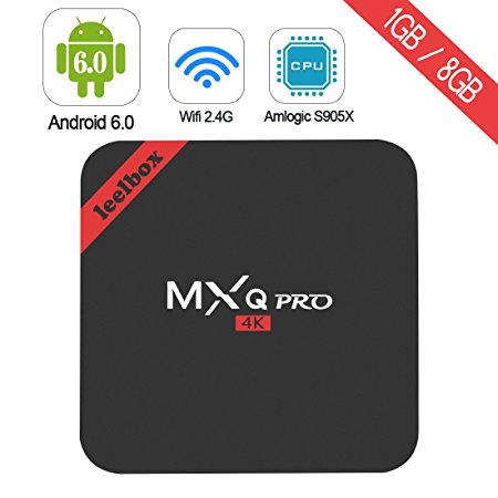 [ New Updated ] Leelbox 2017 MXQ Pro Android tv box 4K/Android 6.0/64Bit/Amlogic S905X Quad Core 1 8GB tv box