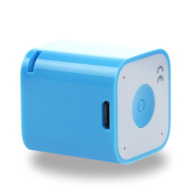 WONFAST The Worlds Smallest Magical and Portable Multifunction Wireless Bluetooth Speaker with Bluetooth Remote ShutterAnti-theft device of phoneImpressive Sound Quality You Never ImagineGreat for Listening MusicTaking self-portraits Bluetooth Chat Blue