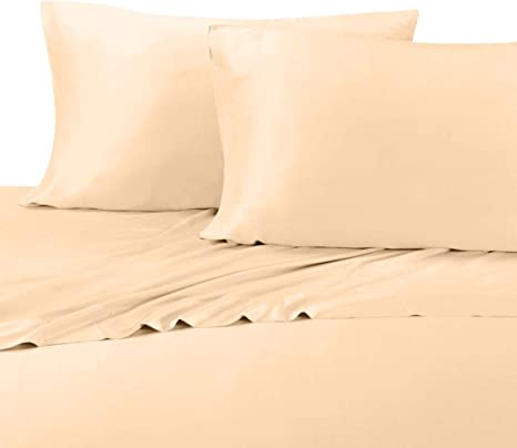 Abripedic Silky Soft_Bamboo Sheets, 600 Thread Count, 100% Viscose from_Bamboo Sheet Set, Queen, Canvas