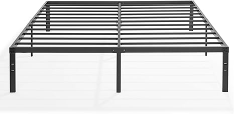 VECELO 16 Inch King Metal Platform Tall Bed Frame,Heavy Duty Steel Slat/Easy Assembly Mattress Foundation/No Box Spring Needed