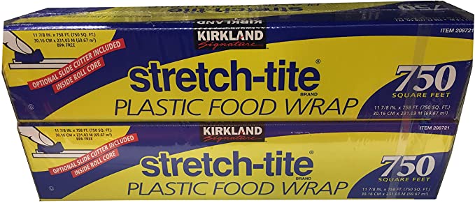 Kirkland Signature Stretch-Tite Plastic Wrap, 2 Count