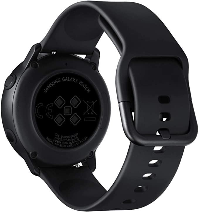 FanTEK Band for Samsung Galaxy Watch Active (40mm) / Galaxy Watch Active2 (40mm & 44mm), 20mm Silicone Sport Quick Release Replacement Strap, Black