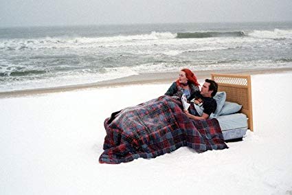 Kate Winslet and Jim Carrey in Eternal Sunshine of the Spotless Mind in bed by ocean 24x36 Poster