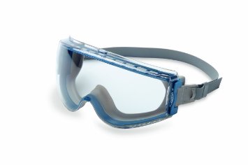 Uvex Stealth Safety Goggles with Uvextreme Anti-Fog Coating & Neoprene Headband, Teal & Gray Body with Clear Lens  (S39610C)