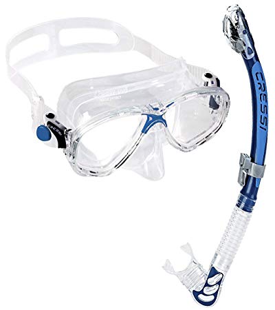 Cressi MAREA & SUPERNOVA DRY, Italian Mask Dry Snorkel with Bag - Cressi: Italian Quality since 1946