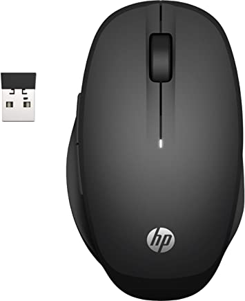 HP Dual Mode Mouse Smart TV Mouse AES Encrypted Bluetooth USB Dongle up to 3600 dpi Black