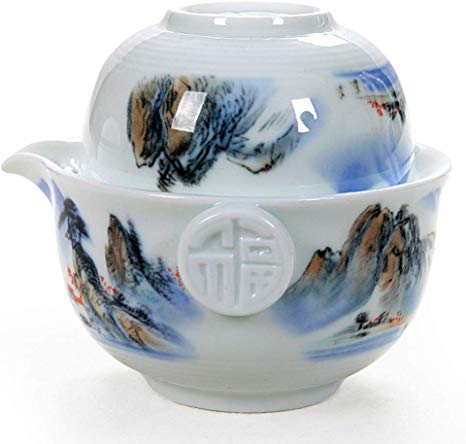 Mozentea Chinese Porcelain Kung/gong fu Tea Ceramic Gaiwan Sancai Tea Cup Best Gift