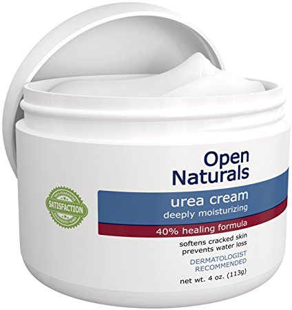 Open Naturals Urea 40 % Repair Cream - Premium Callus Remover - Moisturizes, Softens and Rehydrates Thick, Cracked, Rough, Dead and Dry Skin to a Healthy Appearance - Advanced Healing Formula - 4 OZ