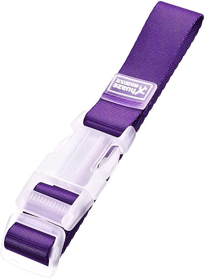 uxcell Add a Bag Luggage Strap, Adjustable Suitcase Connect Belt with Buckle, Nylon Travel Packing Accessory 300x25mm, Purple