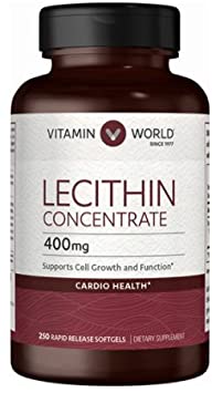 Vitamin World Lecithin Concentrate 400mg 250 Rapid Release Softgels
