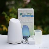 Smiley Daisy Essential Oil Diffuser - Mini Cool Mist Humidifier - Energy Saving Quiet Electric Ultrasonic Technology - Best Fragrance Scented Oil Aromatherapy Diffuser with 7 Color Changing LED Lamps and Mist Mode Adjustment - Waterless Auto Shut-off - Run 6 hours in Continous Mist Mode - Portable for Home Yoga Office SPA Bedroom - Great for Room Size of 150 SqFt - with 180 days Product Replacement Warranty ONLY WHEN YOU PURCHASE FROM SMILEY DAISY