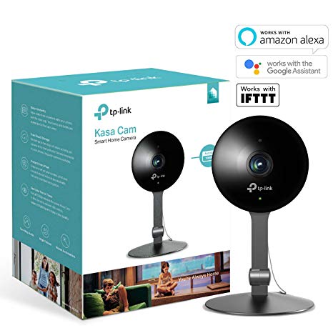 Kasa Smart Indoor Security Camera by TP-Link, Works with Alexa (Echo Spot, Echo Show and Fire TV), Google Home/Chromecast and IFTTT, 1080p HD, Indoor with Night Vision, 2-way Audio