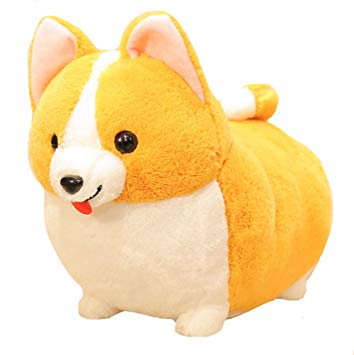 123Arts Cartoon Corgi Dog Soft Plush Throw Pillow Animal Pillow Plush Toy for Gift