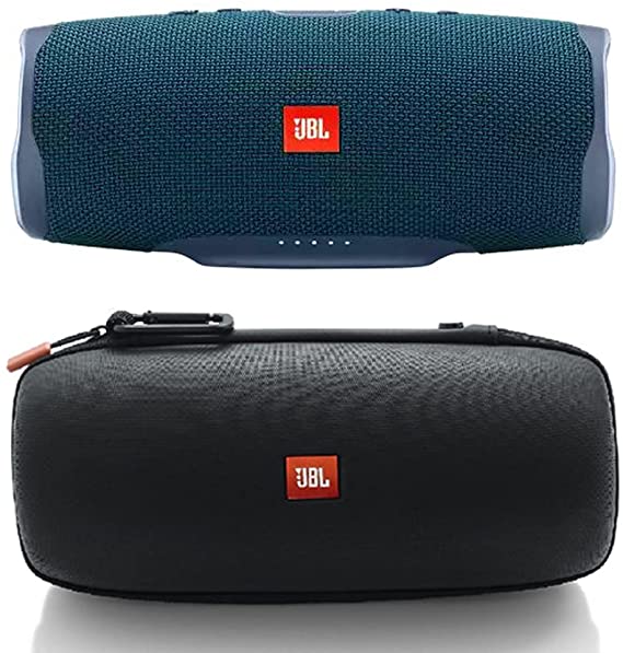 JBL Charge 4 Blue Bluetooth Speaker with JBL Authentic Carrying Case