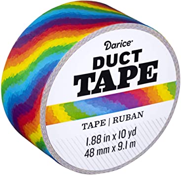 Darice Patterned Rainbow, 1.88 Inches x 10 Yards Duct Tape, Multicolor