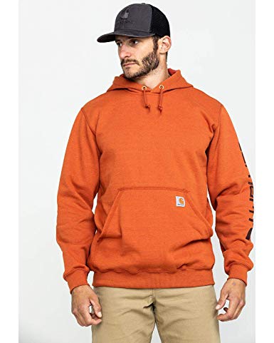 Carhartt Men's Midweight Sleeve Logo Hooded Sweatshirt (Regular and Big & Tall Sizes)