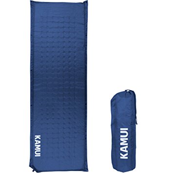 Self Inflating Sleeping Pad 2 Inch Thick Foam KAMUI | Connectable with Multiple Mattresses for Tent and Family Camping