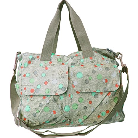 Damero Floral Designer Diaper Tote Bags (Sun Flower)
