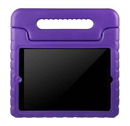 BMOUO ShockProof Convertible Handle Light Weight EVA Protective Stand Kids Case for Apple iPad 4, iPad 3 and iPad 2 - Purple