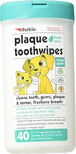 PETKIN Toothwipes Dogs/Ca Size 40ct Toothwipes Dogs/Cats 40ct