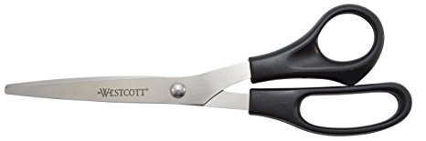 Westcott All Purpose Value Scissors, Black, 8"