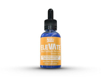 EleVAte Ultra Premium Hemp Oil w/250mg Pure Full Spectrum Hemp Extract - 1oz Peppermint Flavor Bottle