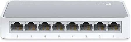 TP-Link 8 Port 10/100Mbps Fast Ethernet Switch | Desktop Ethernet Splitter | Ethernet Network Hub | Plug and Play | Fanless Quiet | Desktop Design | Green Technology | Unmanaged (TL-SF1008D)