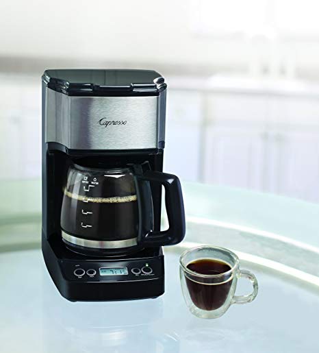 Capresso 426.05 5-Cup Drip Mini Coffeemaker, Black/Silver