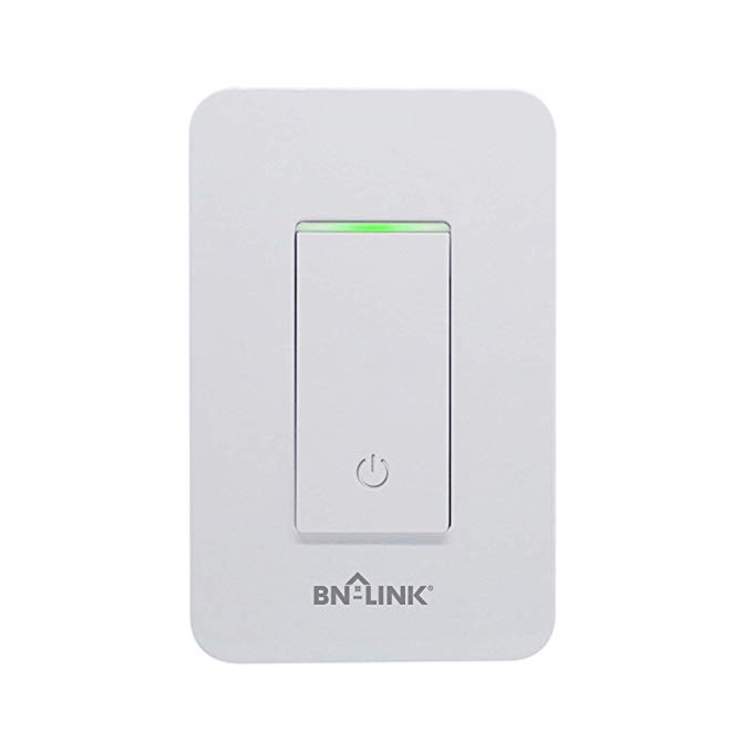 BN-LINK Smart WiFi In-Wall Light Switch with Timer Function,Works with Alexa/Google Assistant/IFTTT, No Hub Required, Neutral Wire Required,One Way Switch