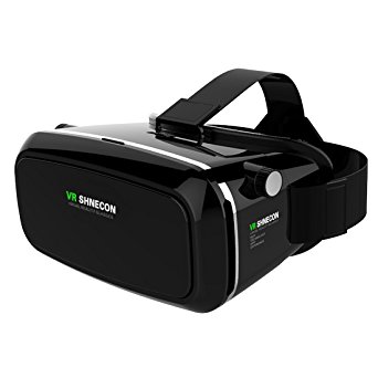 Shinecon VR Headset Virtual Reality 3D Glasses 3D Viewing Glasses with Pupil Focal Distance Adjustable Suitable for Google/iPhone/Samsung Note/LG/Huawei/HTC/Moto Screen (VR SHINECON1.0)