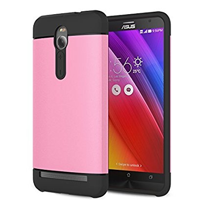 ZenFone 2 5.5 Case - MoKo [Scratch Resistant] Armor Series Dual Layer Protection - Scratch Technology Corners for ASUS ZenFone 2 ZE550ML / ZE551ML 2015 5.5", PINK (Not Fit Zenfone 2 Laser)