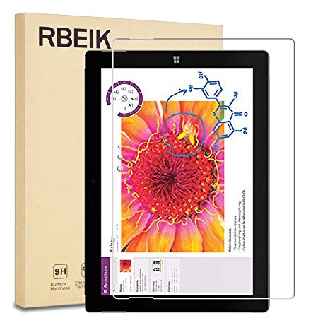 RBEIK Surface 3 [Tempered Glass] Screen Protector, Premium Tempered Glass [9H Hardness] [Anti-Scratch] [Bubble-Free] Screen Protector for Microsoft Surface3 10.8 Inch