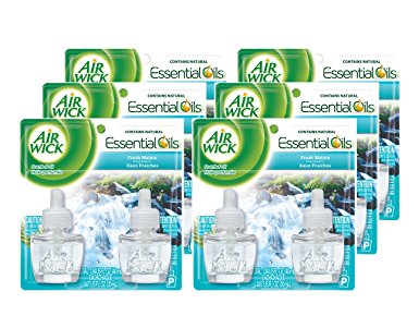 Air Wick 79717CT Scented Oil Refill, Fresh Waters, 0.67oz, 2/Pack (Case of 6)