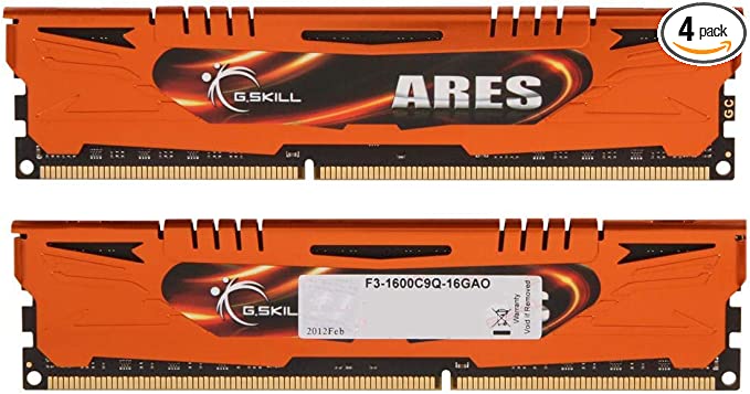 G.Skill 16GB DDR3 PC3-12800 1600MHz Ares Series Low Profile (9-9-9) Quad Channel kit