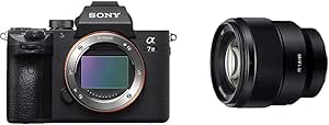 Sony a7 III Full-Frame Mirrorless Interchangeable-Lens Camera Optical with 3" LCD, Black (ILCE7M3/B) with Sony Fe 85mm F1.8 Lens (SEL85F18/2)