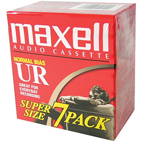 Maxell UR-90 Blank Audio Cassette Tape - 7 Pack (108575)