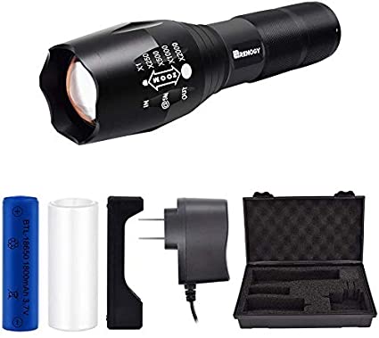 Renogy Flashlight, LED Handheld Flashlight, Zoomable Water-resistant Tactical Flashlight Super Bright with Adjustable Focus and 5 Lighting Modes for Camping Hiking Adventure Emergency