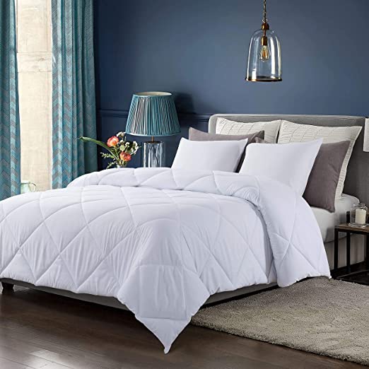 Cosybay Down Alternative Comforter White - Corner Duvet Tabs- Double Sided & Lighweight -All Season Duvet Insert-Stand Alone Comforter - King Size?102×90 Inch?