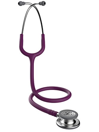 3M Littmann Classic III Stethoscope, Machined Stainless Steel Chestpiece Plum Tube, 27 inch, 5831